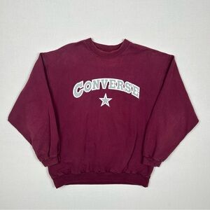 Vintage Converse 90s Maroon Crewneck